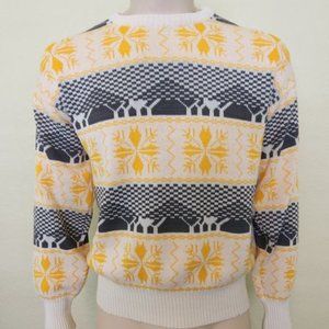 men's vintage sweater M 1960s pullover snowflake Botany 500